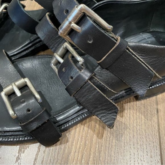 Rag & Bone Leather Strap Sandals Black 39 - Picture 4 of 9